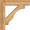 Ekena Millwork Balboa Block Rough Sawn Bracket w/ Offset Brace, Western Red Cedar, 6"W x 24"D x 24"H BKT0604X24X24BOA05RWR - alternate 4